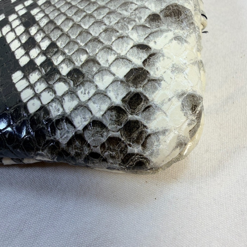 Claire V Python Snake Print Fold over Clutch with… - image 9